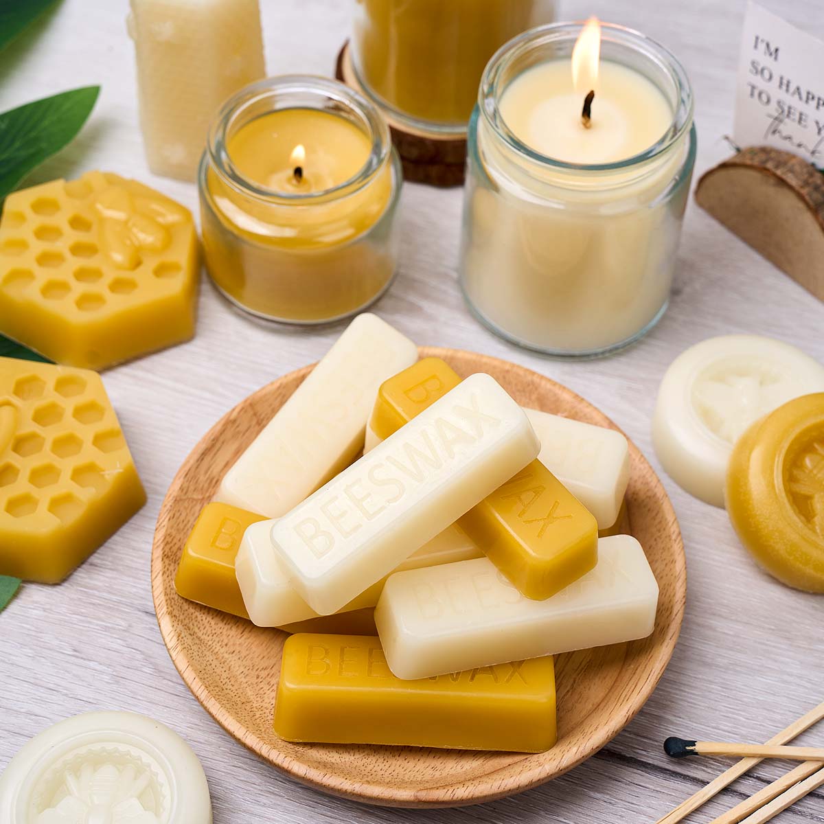 1pcs/5pcs Yellow White Beeswax - Candle Supplies Bulk recension och pris