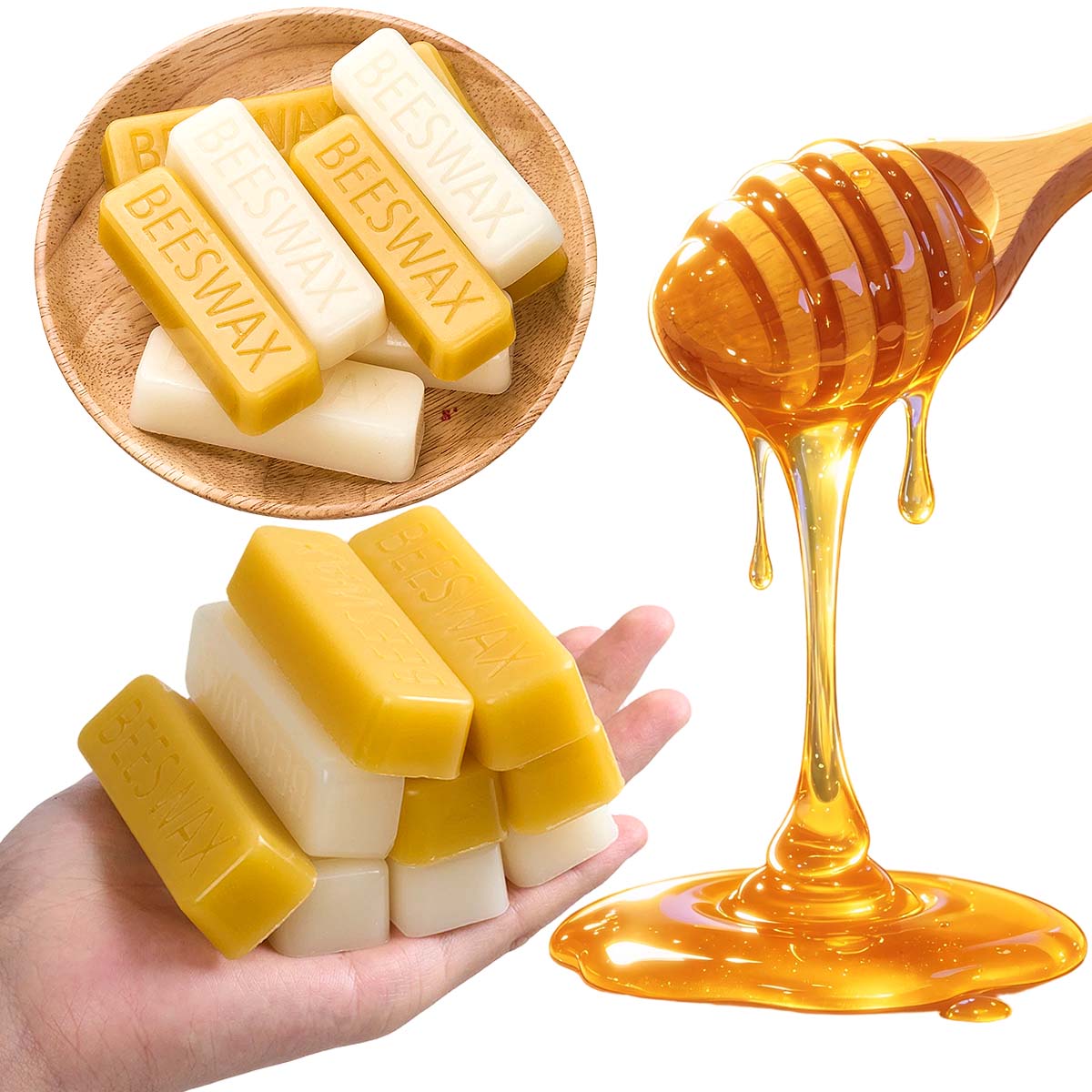 1pcs/5pcs Yellow White Beeswax - Candle Supplies Bulk recension och pris