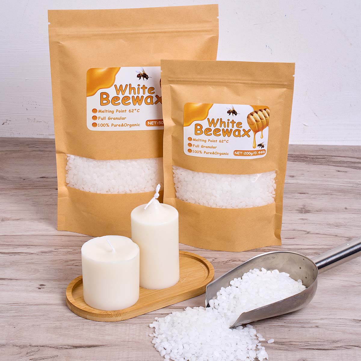 1000g White Beeswax DIY Candle - Candle Supplies Bulk recension och pris