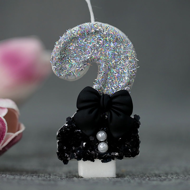 Midnight Bow & Pearl 0-9 Numbe - Candle Supplies Free Shipping recension och pris
