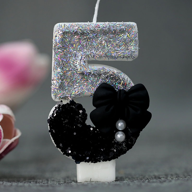 Midnight Bow & Pearl 0-9 Numbe - Candle Supplies Free Shipping recension och pris