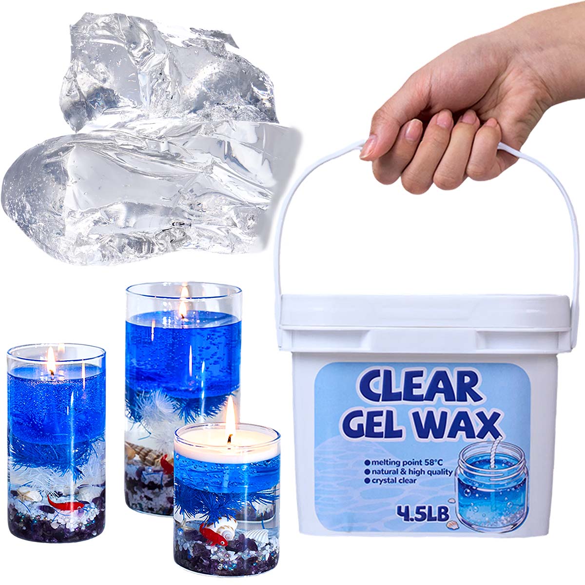 4.5LB Bulk Clear Jelly Wax Kit - Candle Supplies Bulk recension och pris